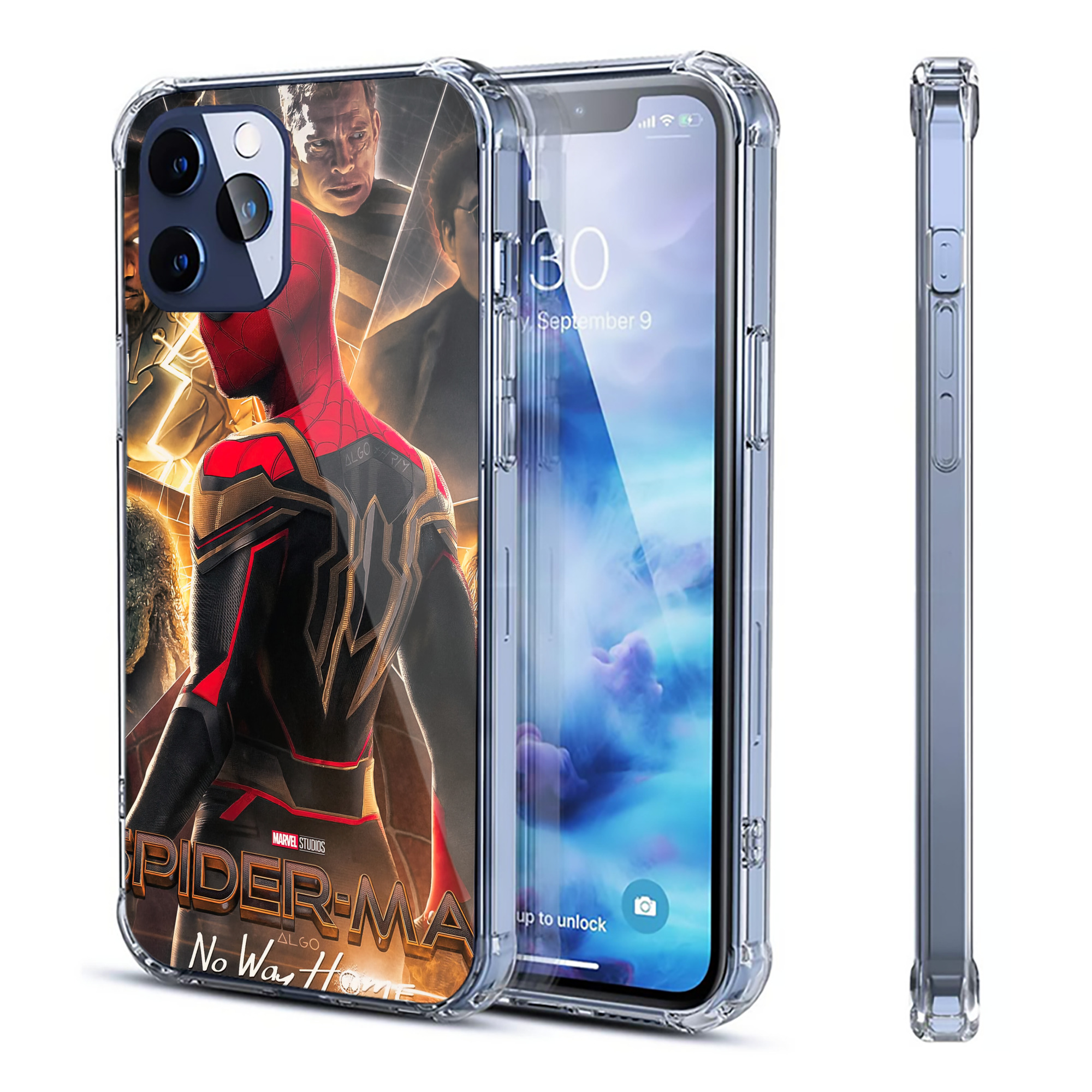（画像用） Spider Man スパイダーマン 【iPhone 12シリーズ対応】透明スマホケース（クリアソフトケース）